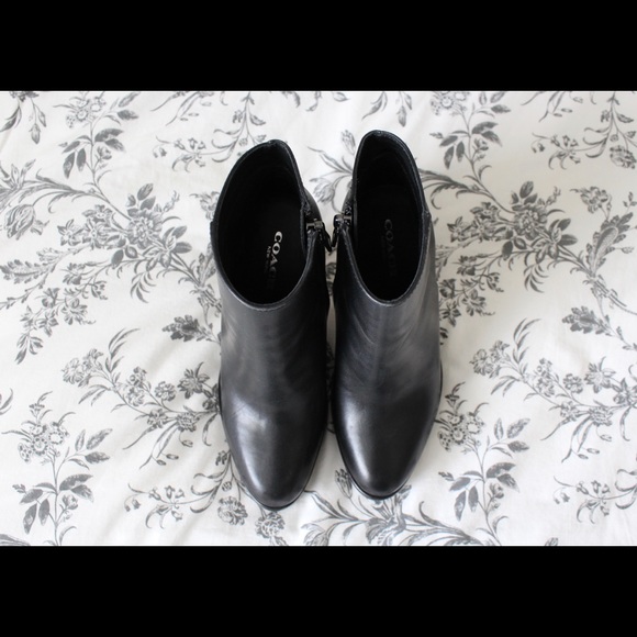 Coach Justina Leather Ankle Boots - Picture 4 of 6